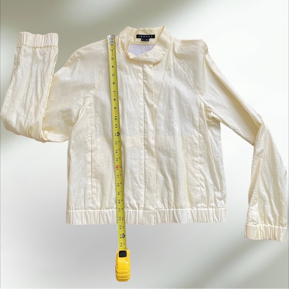 Theory retro water resistant linen blend zip jacket - Picture 4 of 5